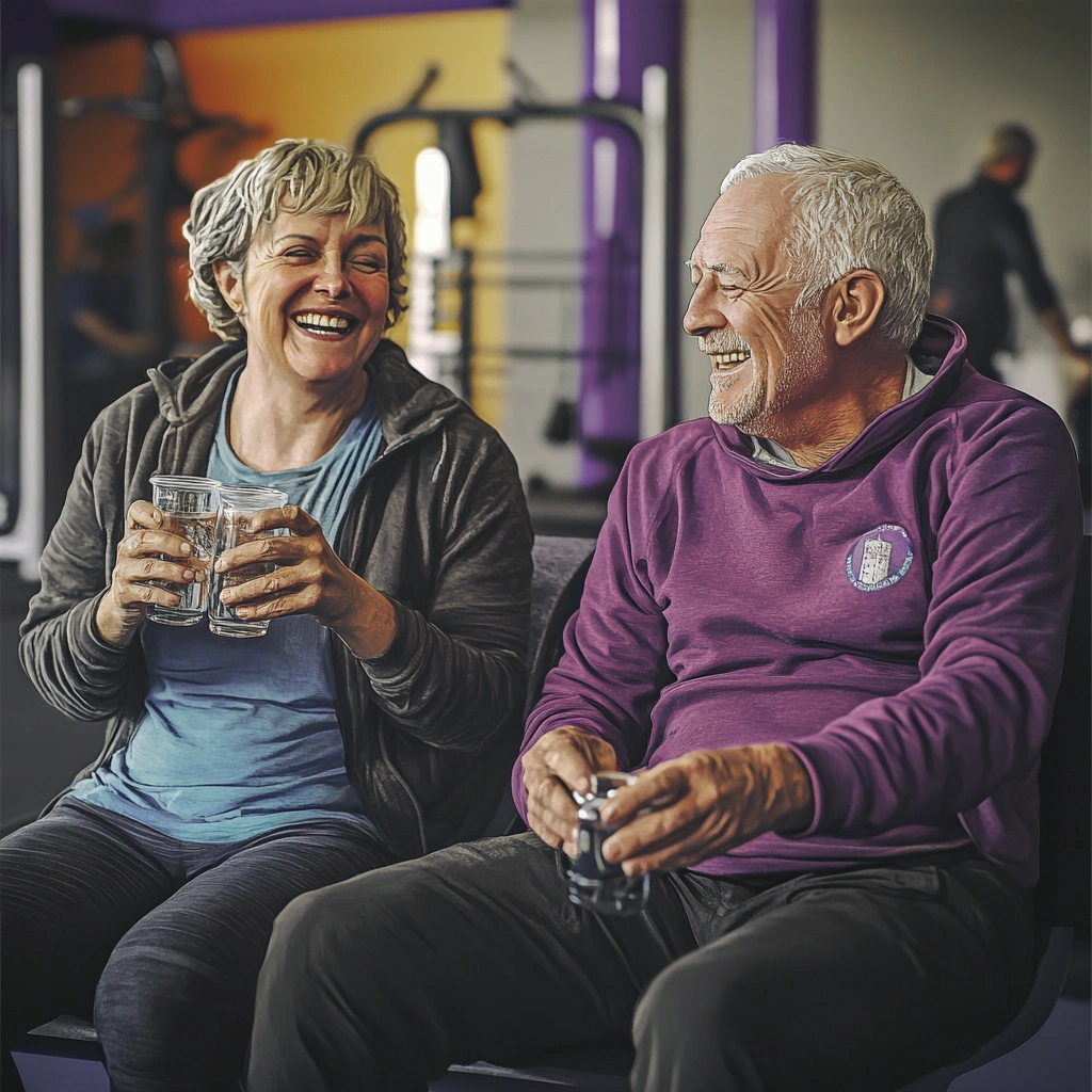 Щасливі пенсіонери після тренування