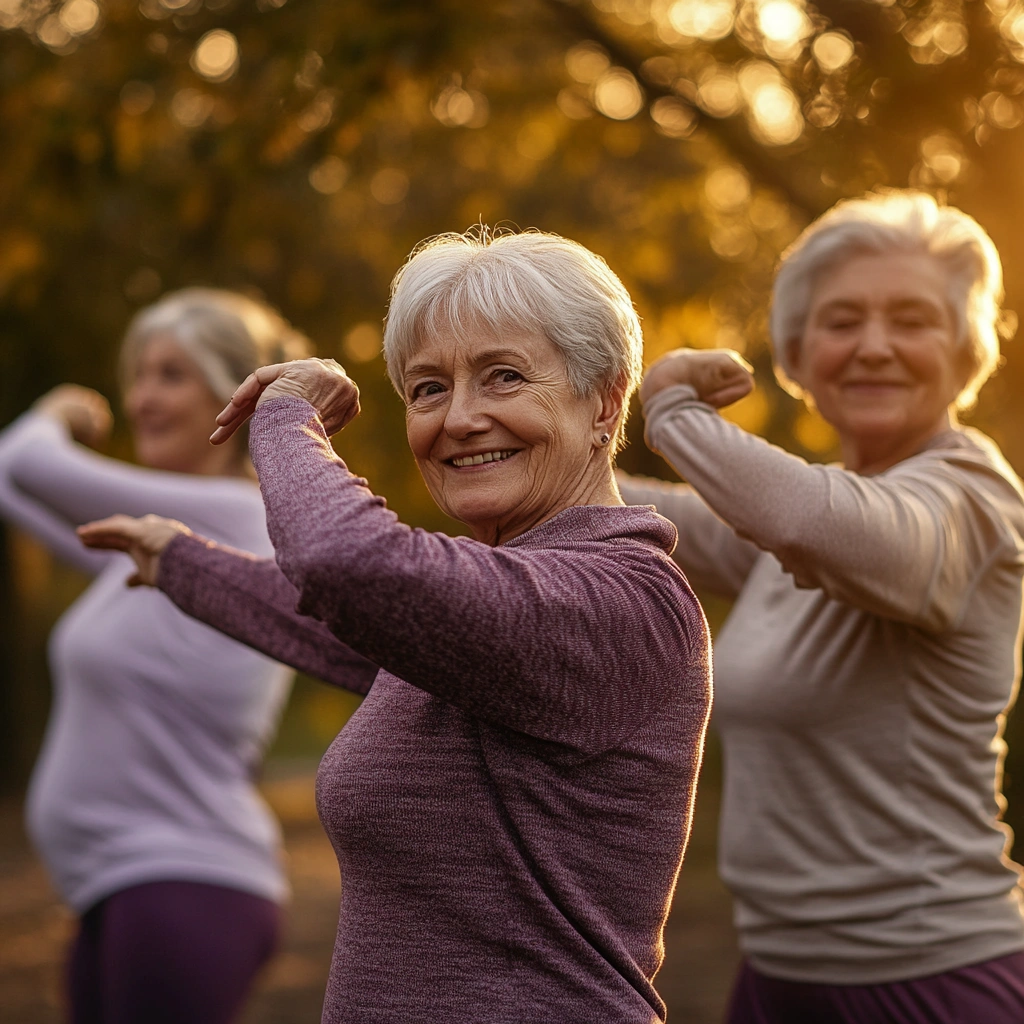 Активні пенсіонери займаються спортом